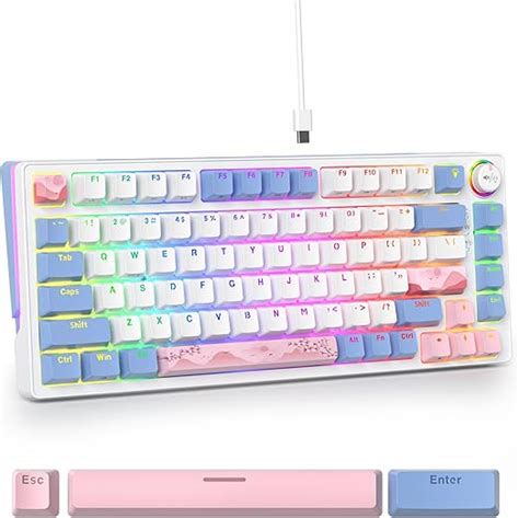 Guffercty Kred Percent Gaming Keyboard Hot Swappable With Side Light Strip Keys Wired