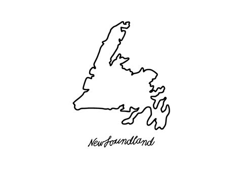 Newfoundland Country Outline Graphic by FilucryCreative Fabrica