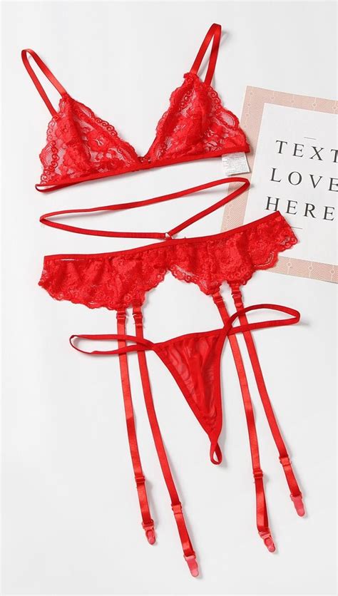 Women S Lingerie Set Sexy Lace Mesh Hollow Out Open Push Up Bra And Party Two Piece Suit