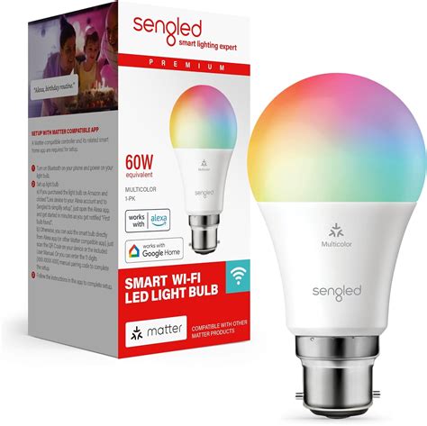 Sengled Led Smart Light Bulb B Matter Enabled Multicolour Works