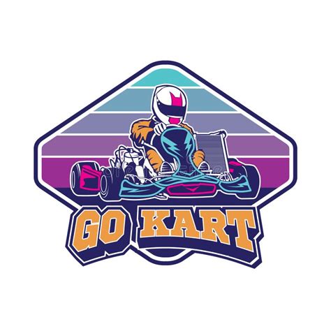 Go Kart Racing Vector Illustration In Colorful Design Stock Vector