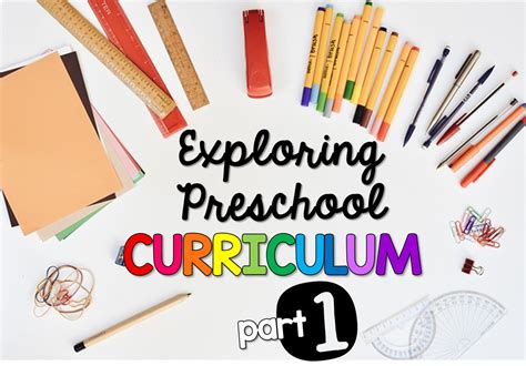 Preschool Ponderings: Preschool Curriculum Part 1