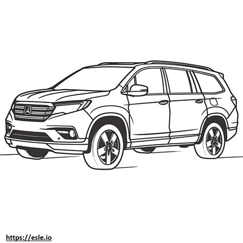 Honda Pilot Fwd 2025 Coloring Page
