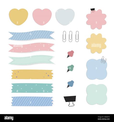 Colorful Reminder Paper Notes Vector Set Stock Vector Image Art Alamy