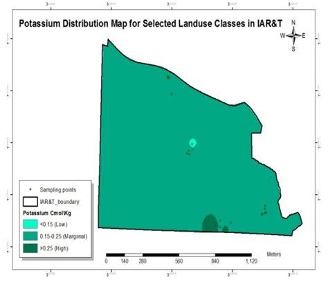 Potassium Distribution Map For The Selected Agricultural Land Use Download Scientific Diagram