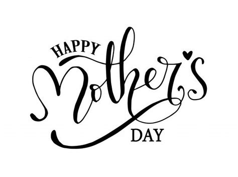 Premium Vector Happy Mothers Day Hand Lettering Happy Mothers Day