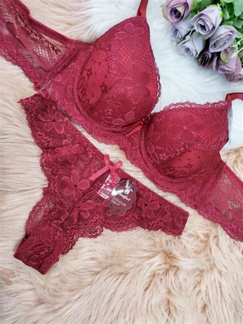 Conjunto De Lingerie Importado Rendado Bicolor Lize Moda Intima