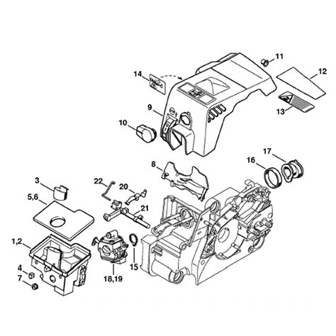 Stihl Ms 210 Chainbsaw Ms210cbe Parts Diagram Air Filter