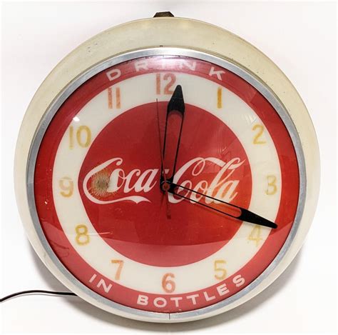 At Auction Vintage Coca Cola Advertising Dualite Clock