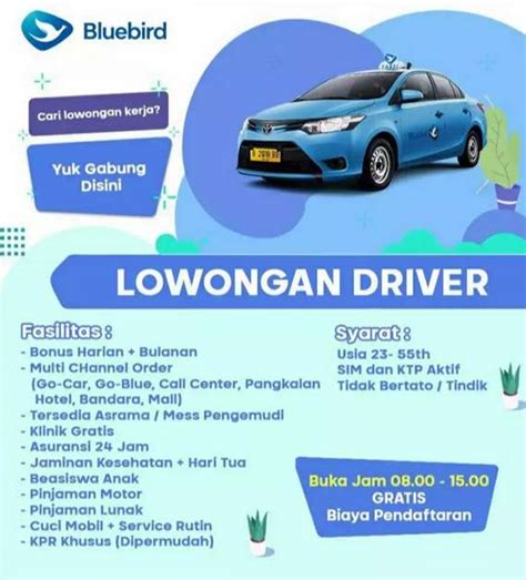 Dibutuhkan Supir Taksi Di Pool Bluebird Cijantung Atmago