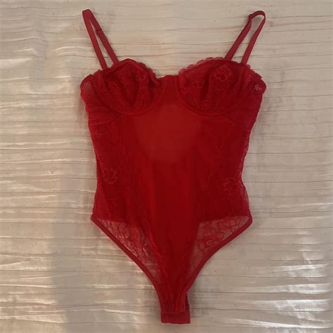 Beautiful Red Lingerie Top Super Cute And In Great Depop