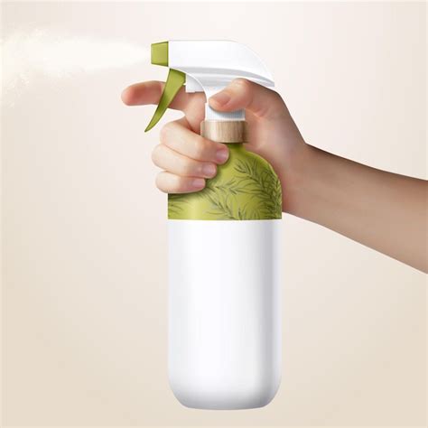 Premium Vector Realistic Hand Holding Grass Green Trigger Spray