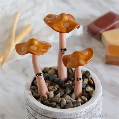 Make These Adorable Polymer Clay Mushrooms For A Fun Clay Craft