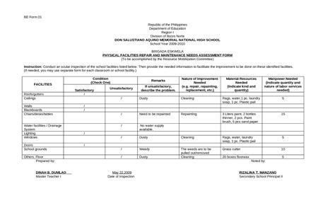 DOC Brigada Eskwela Report 09 Dynes DOKUMEN TIPS