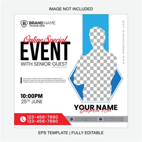 Social Media Online Special Event Banner Template 12049332 Vector Art