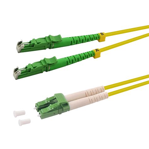 LWL Duplex Patchkabel, OS2, 9/125µ, LSH-LC, APC 8°, gelb, 1 m | LC