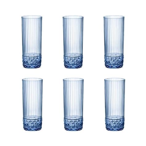 Bormioli Rocco America 20s 400ml Long Drink Glasses Set 6 Sapphire Big W