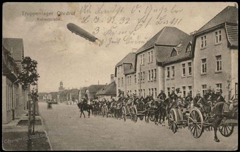 Germany 1917 WWI Zeppelin Pioneer Airship Truppenuebungsplatz Ohrdruf