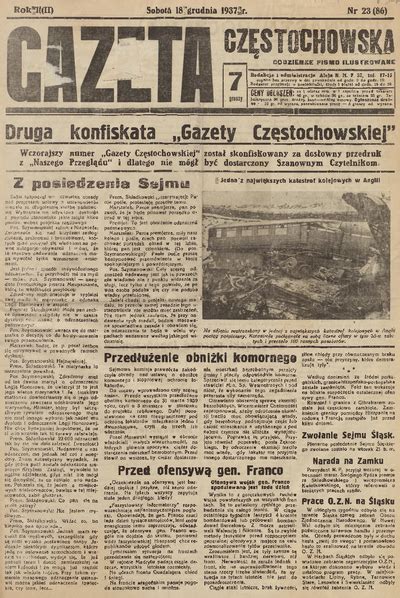 Gazeta Cz Stochowska Codzienne Pismo Ilustrowane Nr Europeana