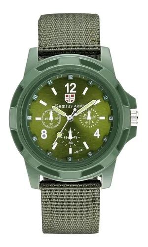Rel Gio De Pulso Gemius Rj Anal Gico Para Homens Fundo Verde Moldura Verde Mercadolivre