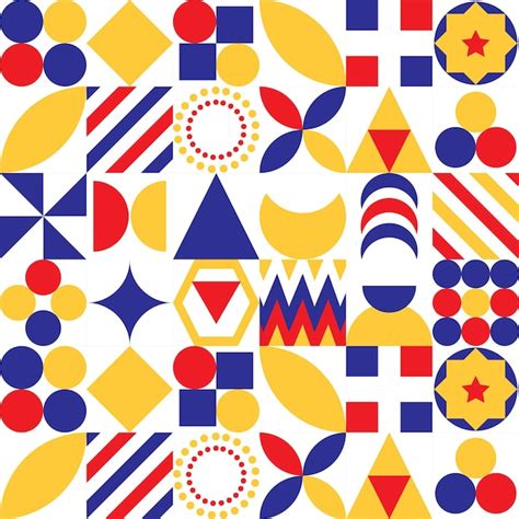 Premium Vector | Flat mosaic pattern design flat colorful geometric ...