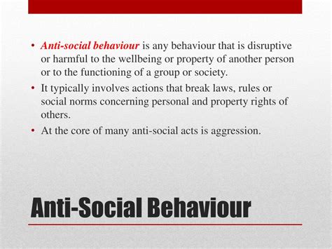 PPT - Anti-Social Behaviour PowerPoint Presentation, free download - ID ...