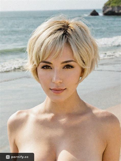 Blonde MILF With Small Side Set Breasts Shaved Pussy And Horny Expression In A Bathroom She S