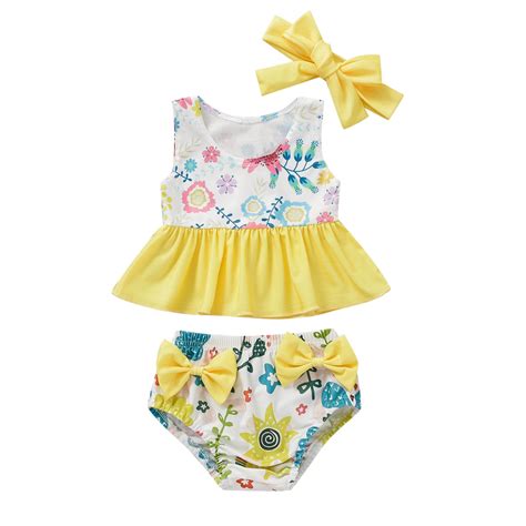 Peaskjp Girl Swimsuit Girls Swimsuit Ruffles Flounce Printed Two Pieces Bikini Set Swimwear