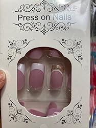 Amazon Foccna French Tip Press On Nails Medium LOVE Fake Nails