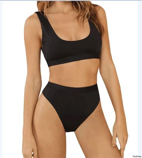 Black Friday Deals Womens Push Up Padded Wavy Side Bra Bandage Bikini Set Swimsuit Triangle