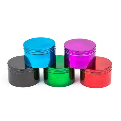 Branded 4 Piece Weed Grinders With Your Logo In Assorted Colors