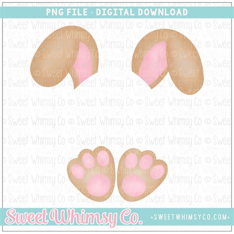 Free Bunny Feet Template Clipart Easter Bunny Template Easter