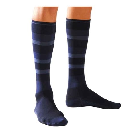 Chaussettes Contention Sigvaris Styles Motifs Rayures Homme Classe 2