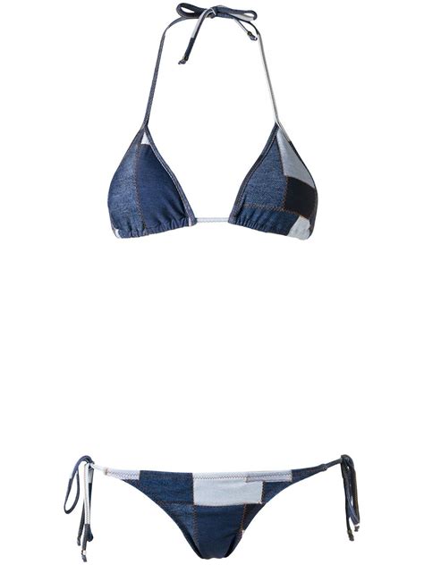 Amir Slama Triangle Bikini Set Farfetch