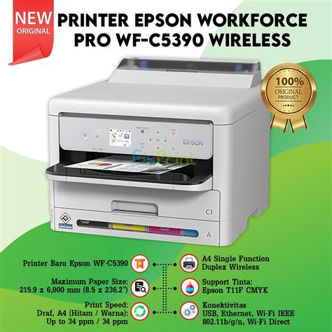 Jual Printer Epson Workforce Pro C5390 A4 Single Function Duplex Wireless Wf C5890 Print Scan