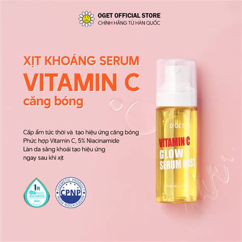[OGET] Xịt Khoáng Serum Dưỡng Trắng Căng Bóng Da O!GETi Vitamin C Glow ...