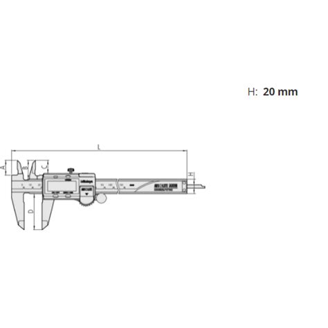 Mitutoyo Dijital Kumpas Metrik 300 Mm 0 12 500 173 30