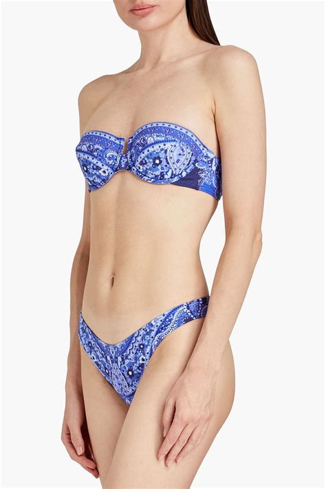 Zimmermann Separates Paisley Print Low Rise Bikini Briefs The Outnet
