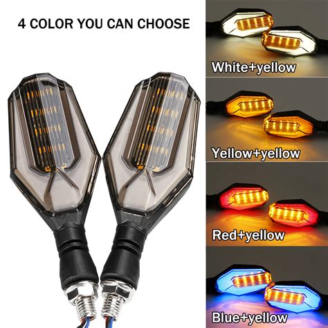 Motorcycle Turn Signal Led Lights Universal Daytime Running Warning