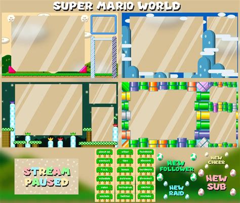 Super Mario Bros And World Stream Overlay Package Etsy Australia