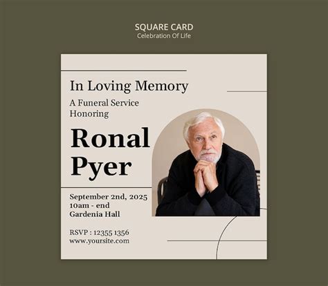 Free Psd Celebration Of Life Template Design