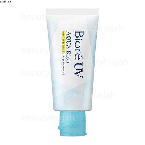 Jual Biore UV Aqua Rich Sunscreen Glowing Natural Light Up Essence SPF ...