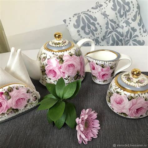 Сервиз: «Розы» на заказ в интернет-магазине Ярмарка Мастеров по цене ...