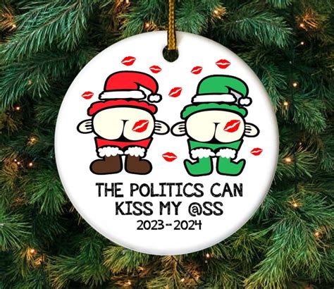 Merry Christmas Santa Claus Naked Ass Butt Ornament Funny Etsy