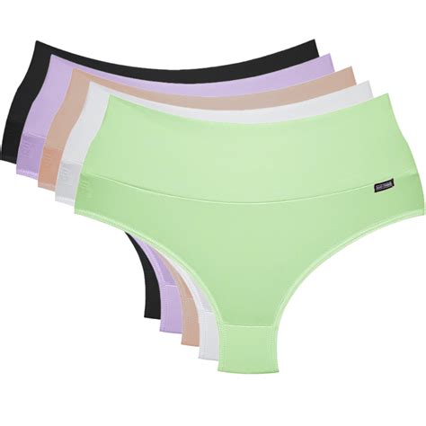 Kit Calcinhas Lingerie Roupas Femininas C S Alto Segura Barriga Shopee Brasil