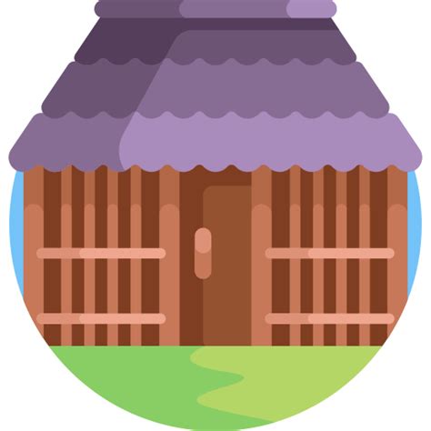 House Detailed Flat Circular Flat Icon