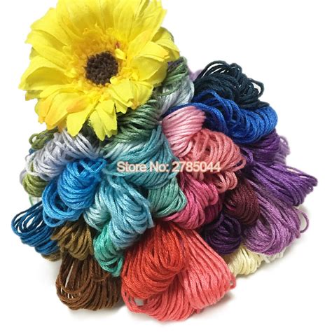 Sanbest 50 stykker flerfarvet korssting broderitrå... – Grandado