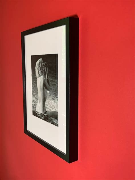 Rare Marilyn Monroe Naked In Pool Framed Photograph S Wall Art Black And White Photo