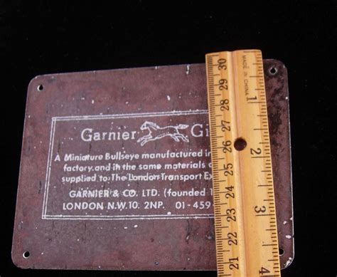Vintage Enamel No Smoking Sign Garnier Ts London Etsy