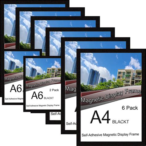 Amazon Magnetic Sign Holder 8 5x11 4x6 Double Sided Window Self